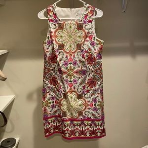 Cotton print shift dress